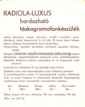 Luxus ; Radiola SZBP, (ID = 2342550) TalkingM