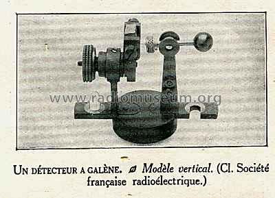 détecteur à galène horizontal réglage micrométrique; SFR S.F.R. - Société (ID = 89217) Radio part