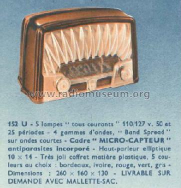 Radiolinette RA152U; Radiola marque (ID = 876903) Radio