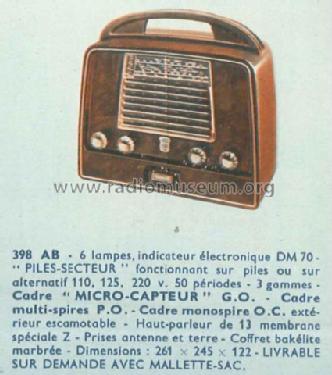 RA398AB; Radiola marque (ID = 876912) Radio