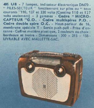 RA405UB; Radiola marque (ID = 876913) Radio