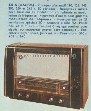 RA432A; Radiola marque (ID = 876911) Radio