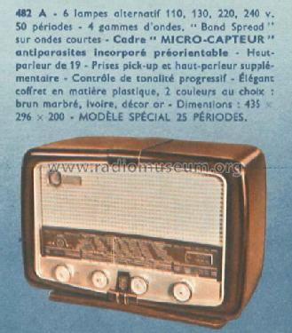 RA482A ; Radiola marque (ID = 876905) Radio