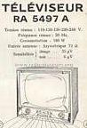 RA 5497 A; Radiola marque (ID = 610125) Television