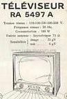 RA 5497 A; Radiola marque (ID = 610125) Televisión