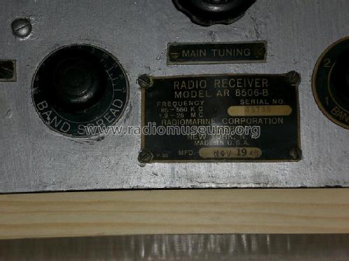 Marine Receiver AR-8506-B; Radiomarine (ID = 1043007) Commercial Re