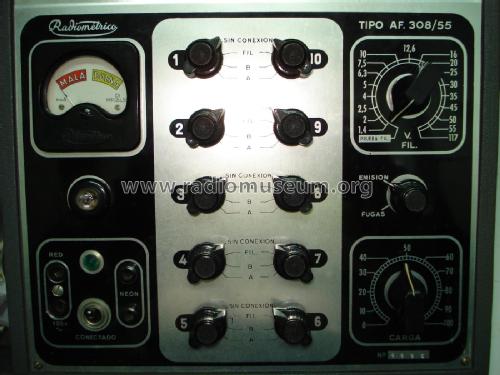 Comprobador de válvulas AF-308/55; Radiométrico, Carlos (ID = 2337390) Equipment