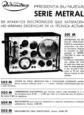 Megaóhmetro 505-M; Radiométrico, Carlos (ID = 2456815) Equipment