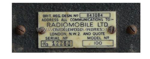100 ; Radiomobile Ltd., (ID = 2306608) Car Radio