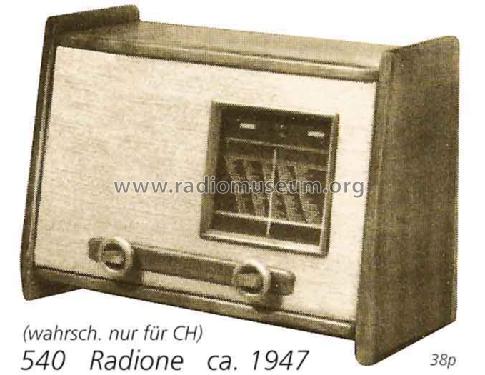 540GW; Radione RADIO (ID = 2284) Radio
