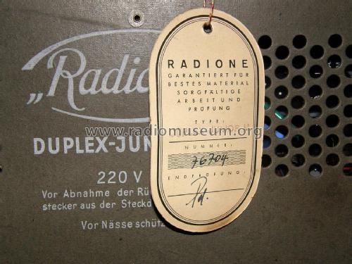 Duplex Junior 58U; Radione RADIO (ID = 2208807) Radio