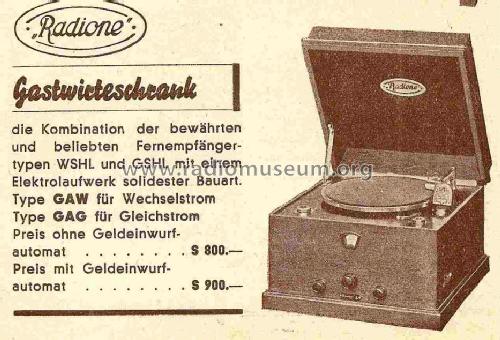 Gastwirteschrank GAW Ch= WSHL; Radione RADIO (ID = 818328) Radio