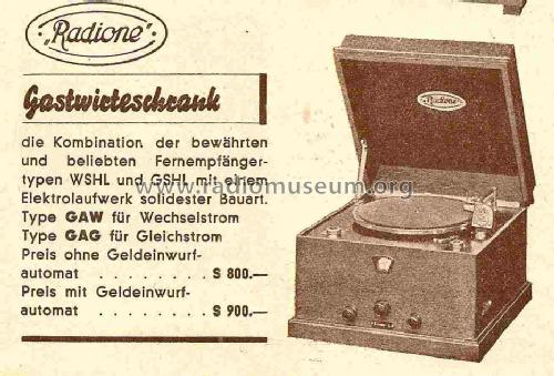 Gastwirteschrank GAG Ch= GSHL; Radione RADIO (ID = 945879) Radio