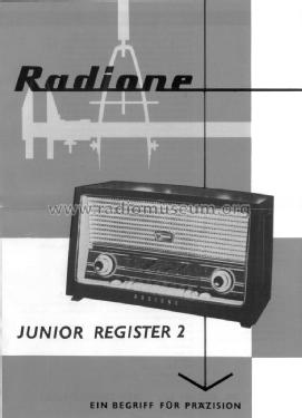 Junior Register 2-W; Radione RADIO (ID = 2242026) Radio