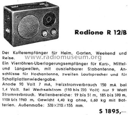 R12B; Radione RADIO (ID = 54790) Radio