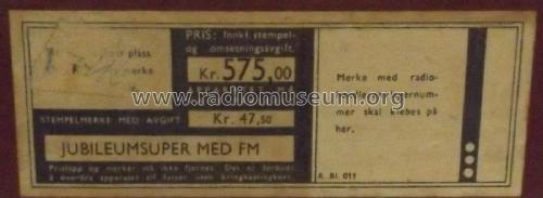 Jubileumsuper med FM ; Radionette; Oslo (ID = 2456942) Radio