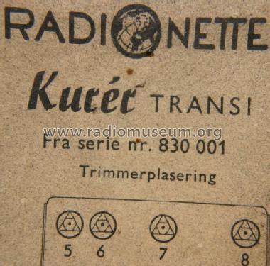 Kurer Transi ; Radionette; Oslo (ID = 761790) Radio