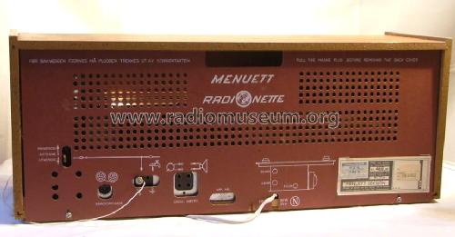 Menuett ; Radionette; Oslo (ID = 1357386) Radio