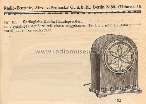 Radioglobe Cabinet ; Radiophon Company, (ID = 1104927) Altavoz-Au