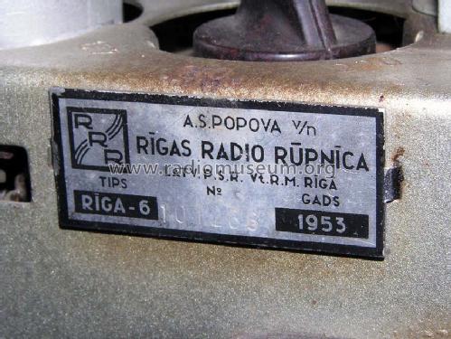 Riga 6; Radiotehnika RT - (ID = 1417009) Radio