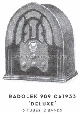 989 Deluxe ; Radolek Co., Chicago (ID = 1570873) Radio
