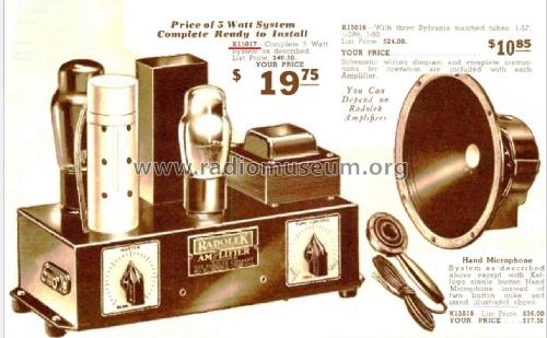 Junior Public Address Amplifier 15017; Radolek Co., Chicago (ID = 3160341) Verst/Mix