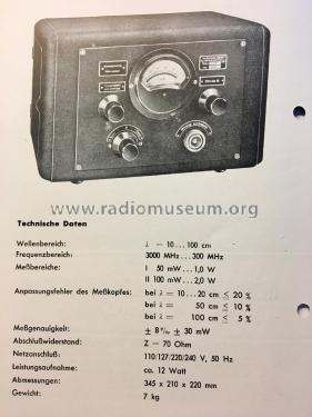 Kalorimetrischer Leistungsmesser KLM 602; Rafena Werke (ID = 2391454) Equipment