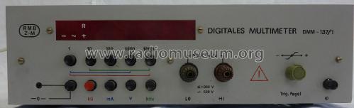 Digitales Multimeter DMM-137/1; Rationalisierungsmit (ID = 955067) Equipment