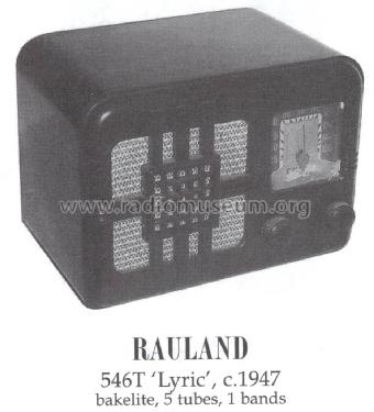 Lyric 546T; Rauland Corp.; (ID = 1462383) Radio