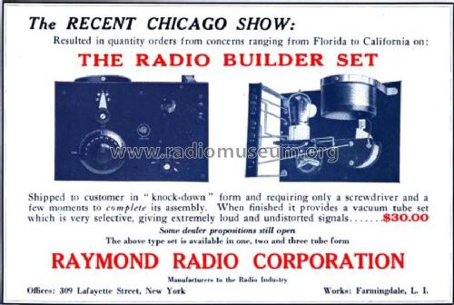 Knock-Down 3-tube ; Raymond Radio Corp.; (ID = 1696921) Kit
