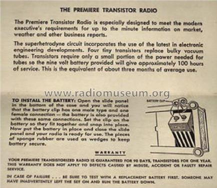 Brass T-100 Premiere 9072-1; Raytheon Mfg. Co.; (ID = 2611574) Radio