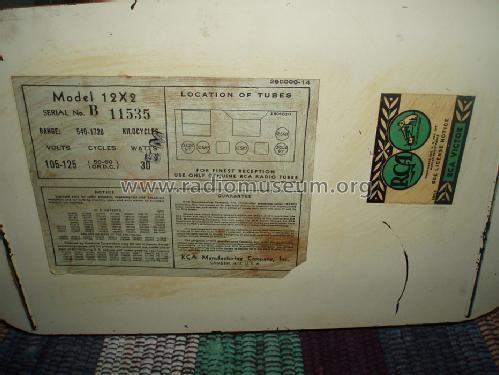 12X2 Ch=RC1001B; RCA RCA Victor Co. (ID = 1236926) Radio