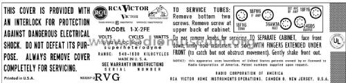 1-X-2FE 'The Sportflair' Ch= RC-1202A; RCA RCA Victor Co. (ID = 2962044) Radio