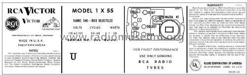 1x55 Ch= RC 1104-1; RCA RCA Victor Co. (ID = 2916570) Radio