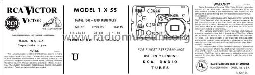 1x55 Ch= RC 1104B; RCA RCA Victor Co. (ID = 2916573) Radio