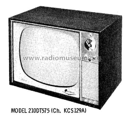 210DT575, 210DT577 Ch= KCS129A; RCA RCA Victor Co. (ID = 633781) Television