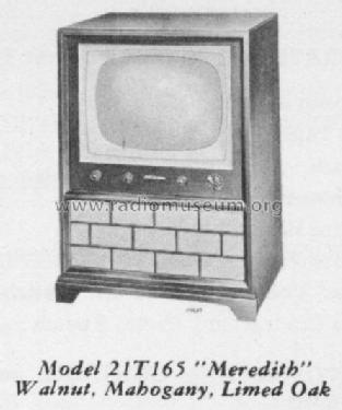 21T165 'Meredith' Ch= KCS68E; RCA RCA Victor Co. (ID = 1238797) Television