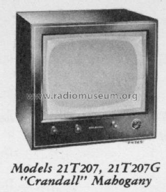 21T207G 'Crandall' Ch= KCS72A; RCA RCA Victor Co. (ID = 1241423) Television