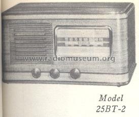 25BT-2 Ch= RC-1004-A; RCA RCA Victor Co. (ID = 148224) Radio