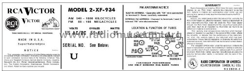 2-XF-934 'The Townley' Ch= RC-1121A; RCA RCA Victor Co. (ID = 2920796) Radio