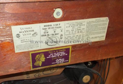 2US7 Ch= RC-1117A; RCA RCA Victor Co. (ID = 2884388) Radio