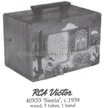 40X53 La Siesta Ch= RC-436; RCA RCA Victor Co. (ID = 1464595) Radio