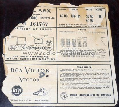 56X Ch= RC-1011; RCA RCA Victor Co. (ID = 2066391) Radio