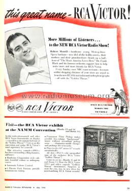 59V1 Ch= RC-605; RCA RCA Victor Co. (ID = 1122484) Radio
