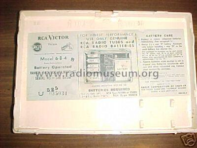 6-B-4B Ch= RC-1098B; RCA RCA Victor Co. (ID = 430414) Radio