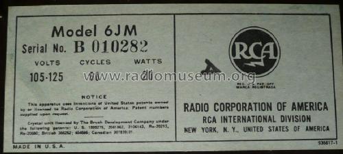6JM ; RCA RCA Victor Co. (ID = 749367) R-Player