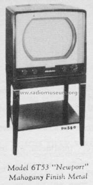 6T53 'Newport' Ch= KCS47T; RCA RCA Victor Co. (ID = 1378787) Fernseh-E