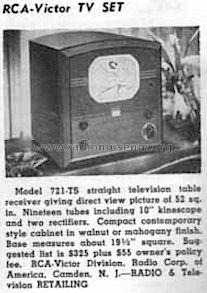 721-TS KCS 26-1; RCA RCA Victor Co. (ID = 631695) Televisore