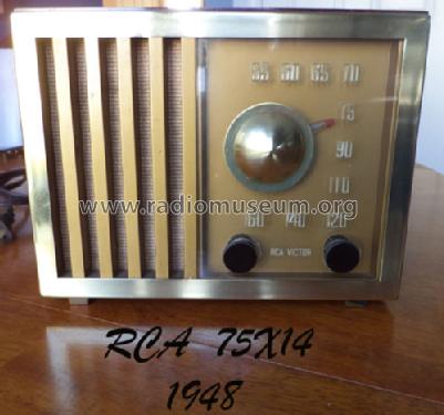 75X14 Ch= RC-1050B; RCA RCA Victor Co. (ID = 1566257) Radio