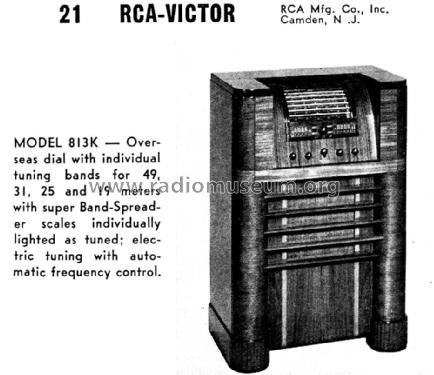 813K ; RCA RCA Victor Co. (ID = 1006203) Radio
